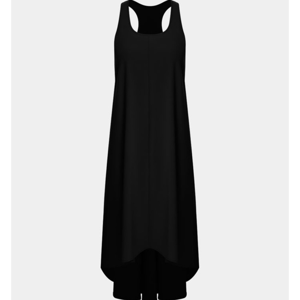 HALARA Elegant Black High Low Dress